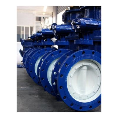 DN1000 Pn16 Middeltemperatuur Double Eccentric Flange Butterfly Valve voor industriële