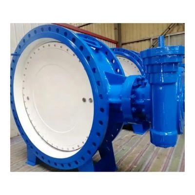 Gascontrole Grote grootte Dubbele excentrische vlinderklep met diafragma structuur