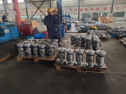 Gascontrole Grote grootte Dubbele excentrische vlinderklep met diafragma structuur