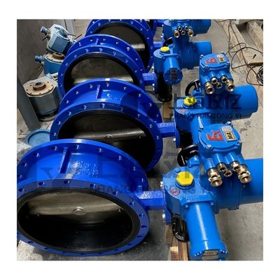 Op maat gemaakte worm gear bediende rubberseël U flens type vlinderklep voor zeewater