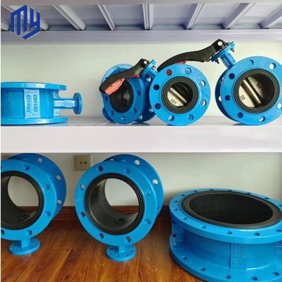 Op maat gemaakte worm gear bediende rubberseël U flens type vlinderklep voor zeewater