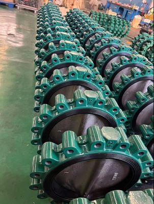 EPDM-stoel zachte afdichting hefboom bediend wafer lug vlinder klep met aangepaste opties