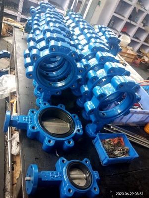 EPDM-stoel zachte afdichting hefboom bediend wafer lug vlinder klep met aangepaste opties