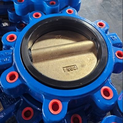 Karosserie materiaal Ductiel ijzer GGG50 vlinderklep Wafer Flanged Lug Water Standard