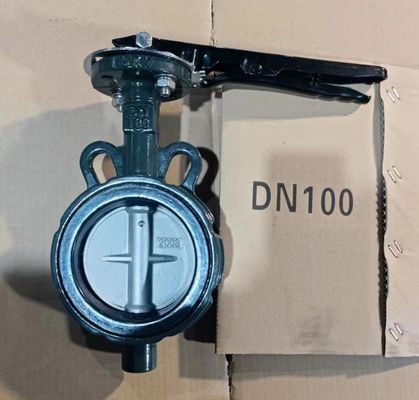 CF8 Gietijzeren plaat Watermedia 10K Handle Handmatig bediend DK Wafer Butterfly Valve