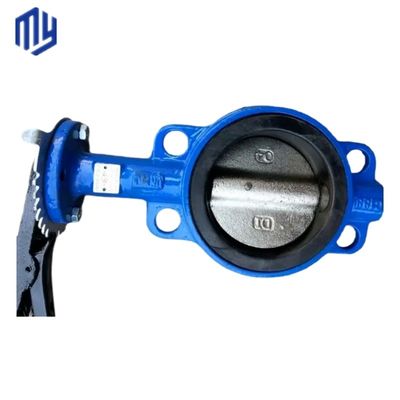 DI Body Material Soft Seat Wafer Butterfly Valve met pneumatische actuator op maat