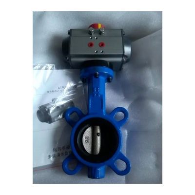 Handmatig gietijzer gas water industrie wafer type vlinder klep met OEM poort grootte