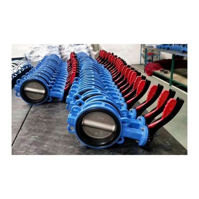 Handmatig gietijzer gas water industrie wafer type vlinder klep met OEM poort grootte