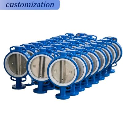 Uitstekende prestaties Wafer EPDM Soft Sealing Butterfly Valve met pneumatische actuator