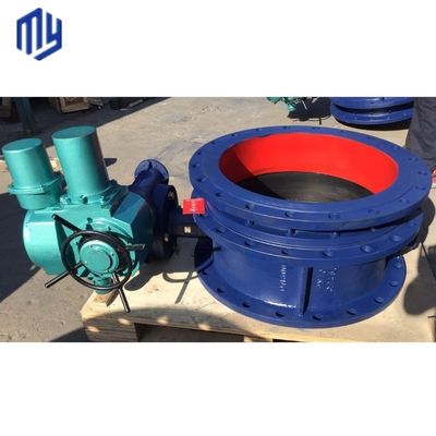 OEM-ondersteunde gasdoppelflens vlinderklep met versnellingsbak Pn6/Pn10/Pn16