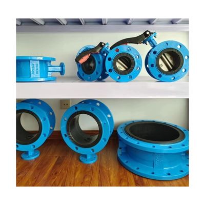 Structuur van het diafragma Gegooid staal Triple Offset Industrial Manual Wafer Flange Butterfly Valve