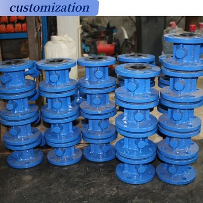 Structuur van het diafragma Gegooid staal Triple Offset Industrial Manual Wafer Flange Butterfly Valve