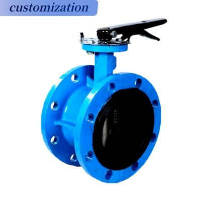 Gepersonaliseerde poortgrootte DN300 rubber gelijmd EPDM voering flens vlinder klep