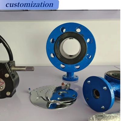 Gepersonaliseerde poortgrootte DN300 rubber gelijmd EPDM voering flens vlinder klep