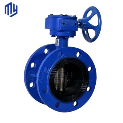DN80 DN100 Pn6 Pn10 Double Flange Butterfly Valve voor efficiëntie bij middelmatige temperatuur
