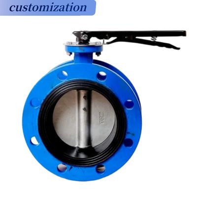 DN80 DN100 Pn6 Pn10 Double Flange Butterfly Valve voor efficiëntie bij middelmatige temperatuur