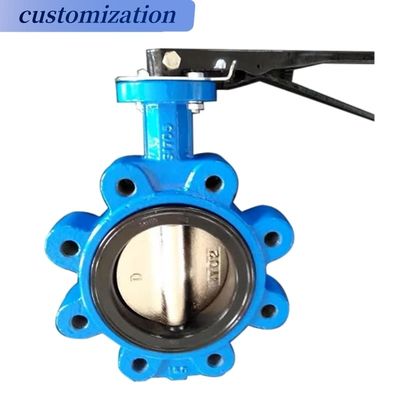 Diafragma structuur Hydraulische CF8 Di Ci EPDM PTFE Sterke zuur hefboom Lug Vlinder vlinder