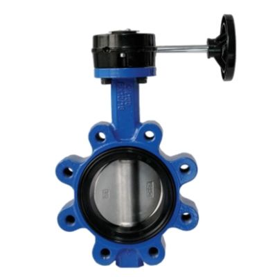 Middeltemperatuur Lug Type Metal Hard Seal Butterfly Valve met hefboom type handvat