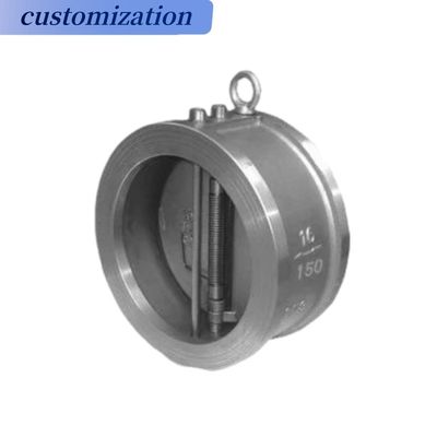 Roestvrij staal 304 316 staal dubbele plaat check valve met aanpasbare poort grootte