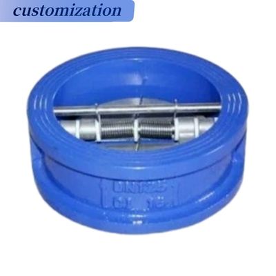 Roestvrij staal 304 316 staal dubbele plaat check valve met aanpasbare poort grootte