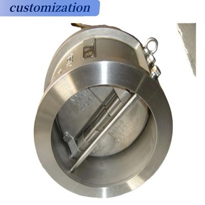 Roestvrij staal 304 316 staal dubbele plaat check valve met aanpasbare poort grootte