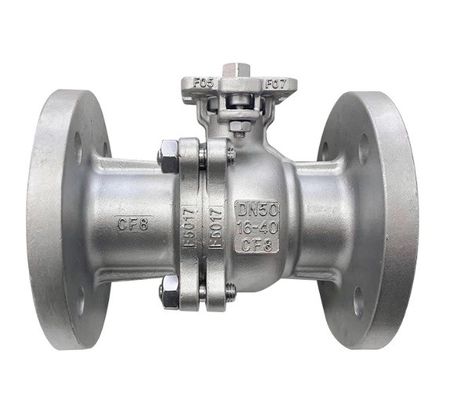 CF8/CF8m/Carbon Steel Floating Type 2PC Flange Ball Valve voor water en brandveiligheid