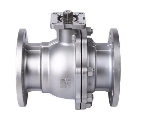 CF8/CF8m/Carbon Steel Floating Type 2PC Flange Ball Valve voor water en brandveiligheid