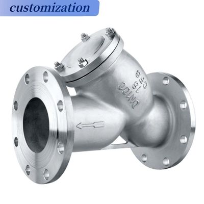 DIN F6 Cf8m Y strainerStrainer Flanged Type Y Type Vrouwelijke draad strainer voor sanitaire doeleinden