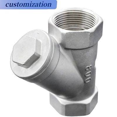 DIN F6 Cf8m Y strainerStrainer Flanged Type Y Type Vrouwelijke draad strainer voor sanitaire doeleinden