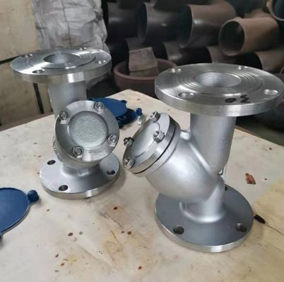 Volledig certificaat roestvrij staal SS304 SS316 PN16 Flanged Y strainer voor afvoerkleppen