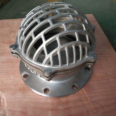 DN150 PN16 GGG50 Ductiel ijzeren voetklep met roestvrijstalen strainer voor straalpomp