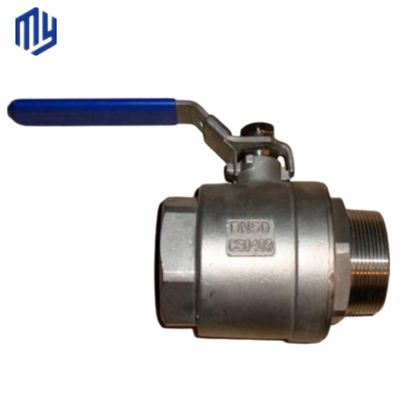 1000psi Bsp draad 1/2" SS304/316L 2PCS roestvrijstalen kogelklep voor waterbehandeling