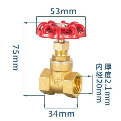 Op maat gemaakt 4 min 6 min Alle koperen poortklep 2 inch DN15 watermeter DN20 kraanwater