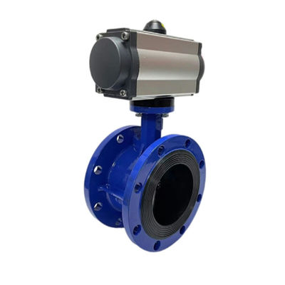 Gasmedia vlinderkleppen D641X-16Q met pneumatische actuator en middellijnontwerp