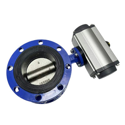 Gasmedia vlinderkleppen D641X-16Q met pneumatische actuator en middellijnontwerp