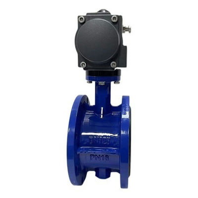 Gasmedia vlinderkleppen D641X-16Q met pneumatische actuator en middellijnontwerp