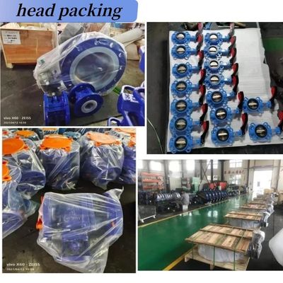 EPDM PTFE-dichtingsmateriaal 2 inch Tri Clamp Sanitaire vlinderklep met pneumatische actuator